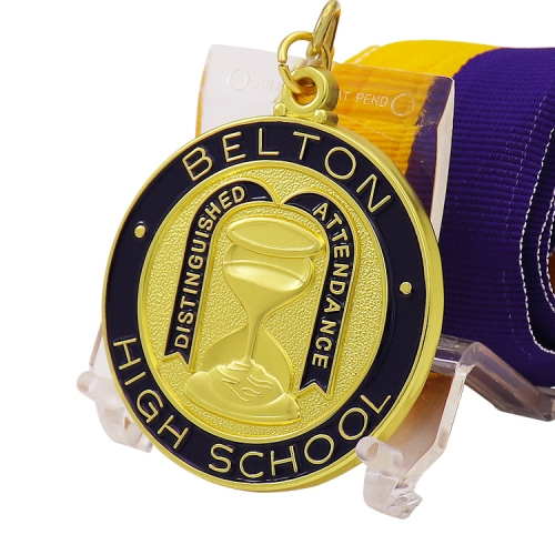 Personalised custom metal high school medals for schools